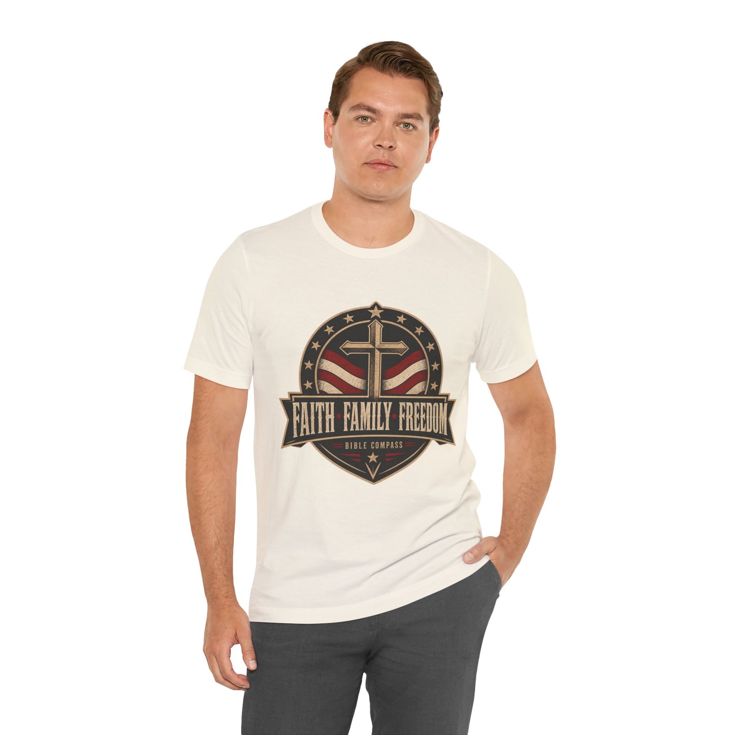 Faith Family Freedom - Patriotic Christian T-Shirt