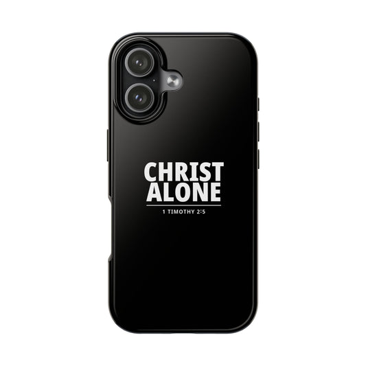 Tough Phone Case — “Christ Alone” Scripture iPhone Case (1 Timothy 2:5) - Bible Compass