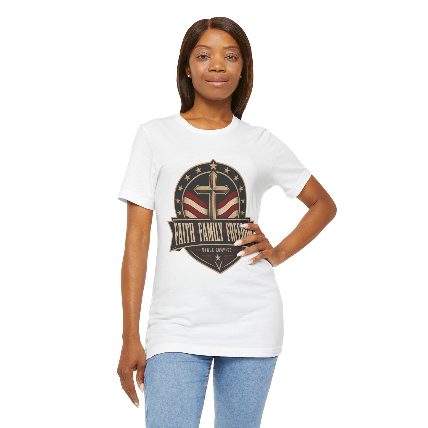 Faith Family Freedom - Patriotic Christian T-Shirt