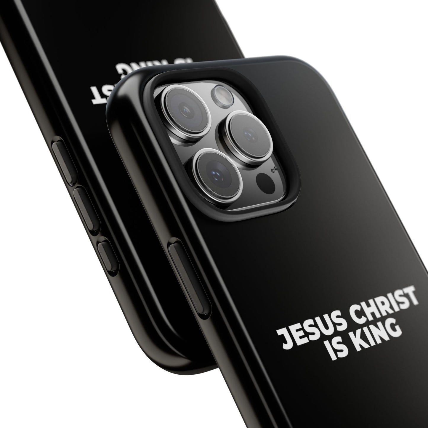 Jesus Christ Is King Tough Phone Case — Black Faith Protective Case