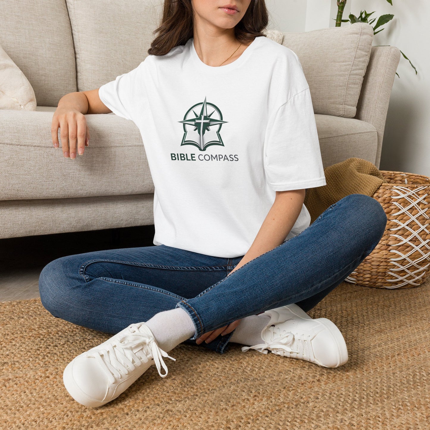 Bible Compass T‑Shirt – Faith‑Based Christian Logo Tee