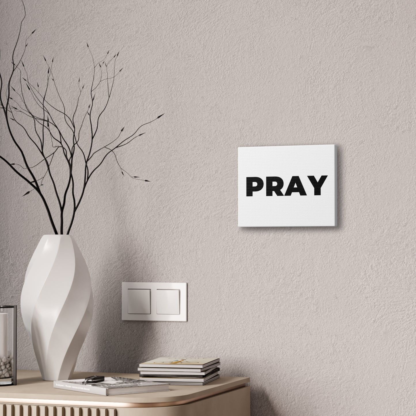 PRAY Minimalist Canvas Wall Art — Inspirational Religious Home Decor