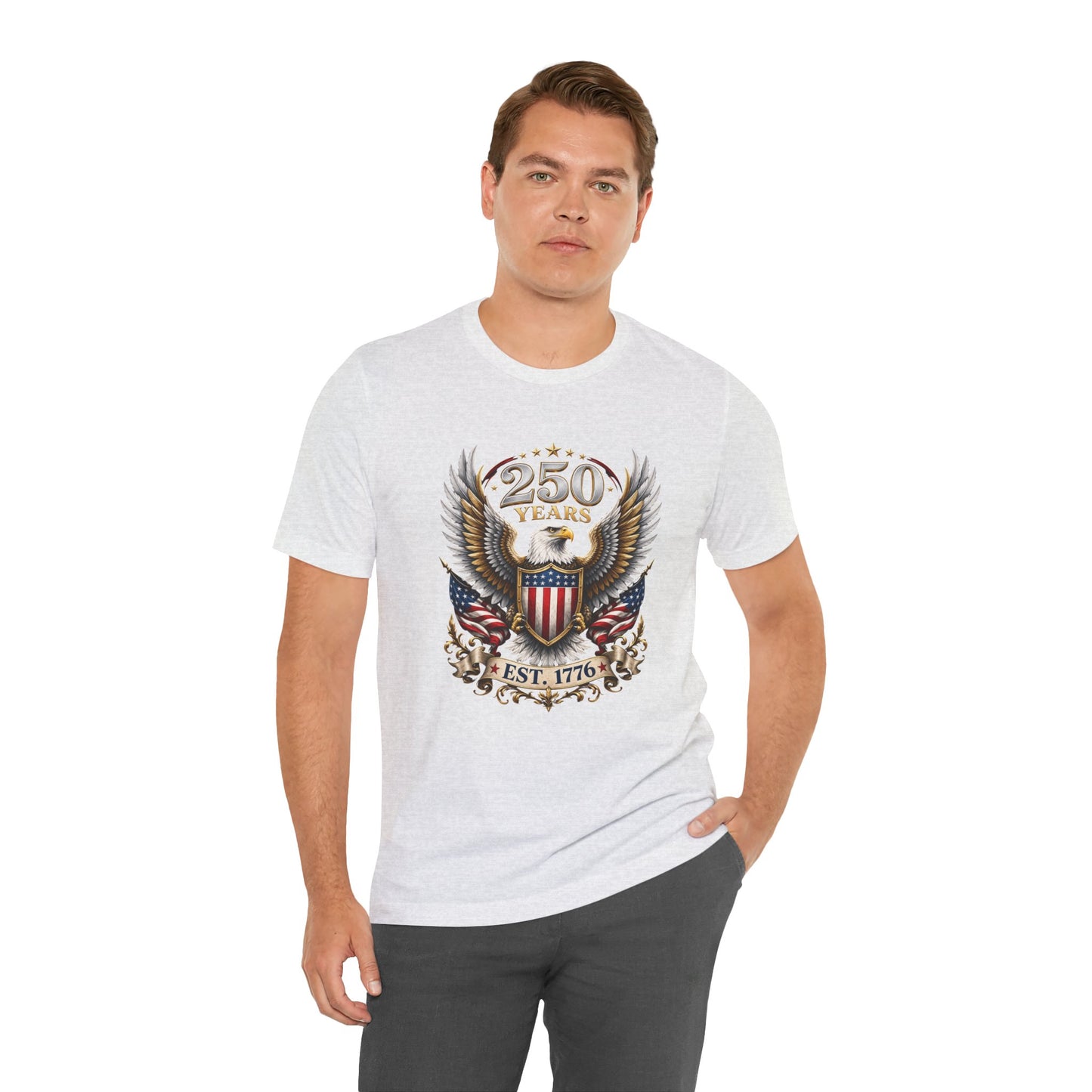 250 Years American Bald Eagle Shield T-Shirt