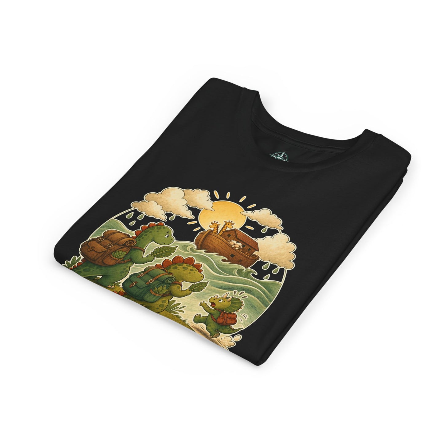 Kids Dinosaur Noah's Ark Christian T-Shirt - Bible Compass