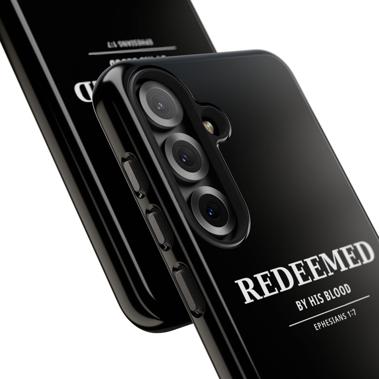 Redeemed Phone Case — "Redeemed by His Blood" Christian iPhone Case, Ephesians 1:7 Religious Tough Phone Cover