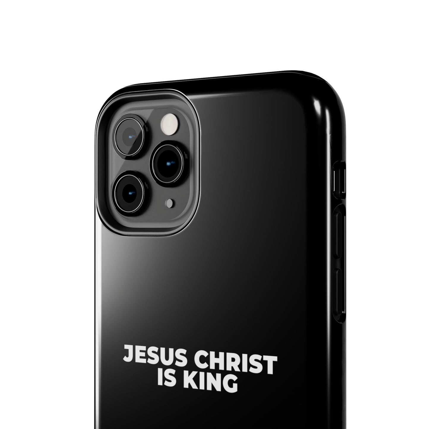Jesus Christ Is King Tough Phone Case — Black Faith Protective Case