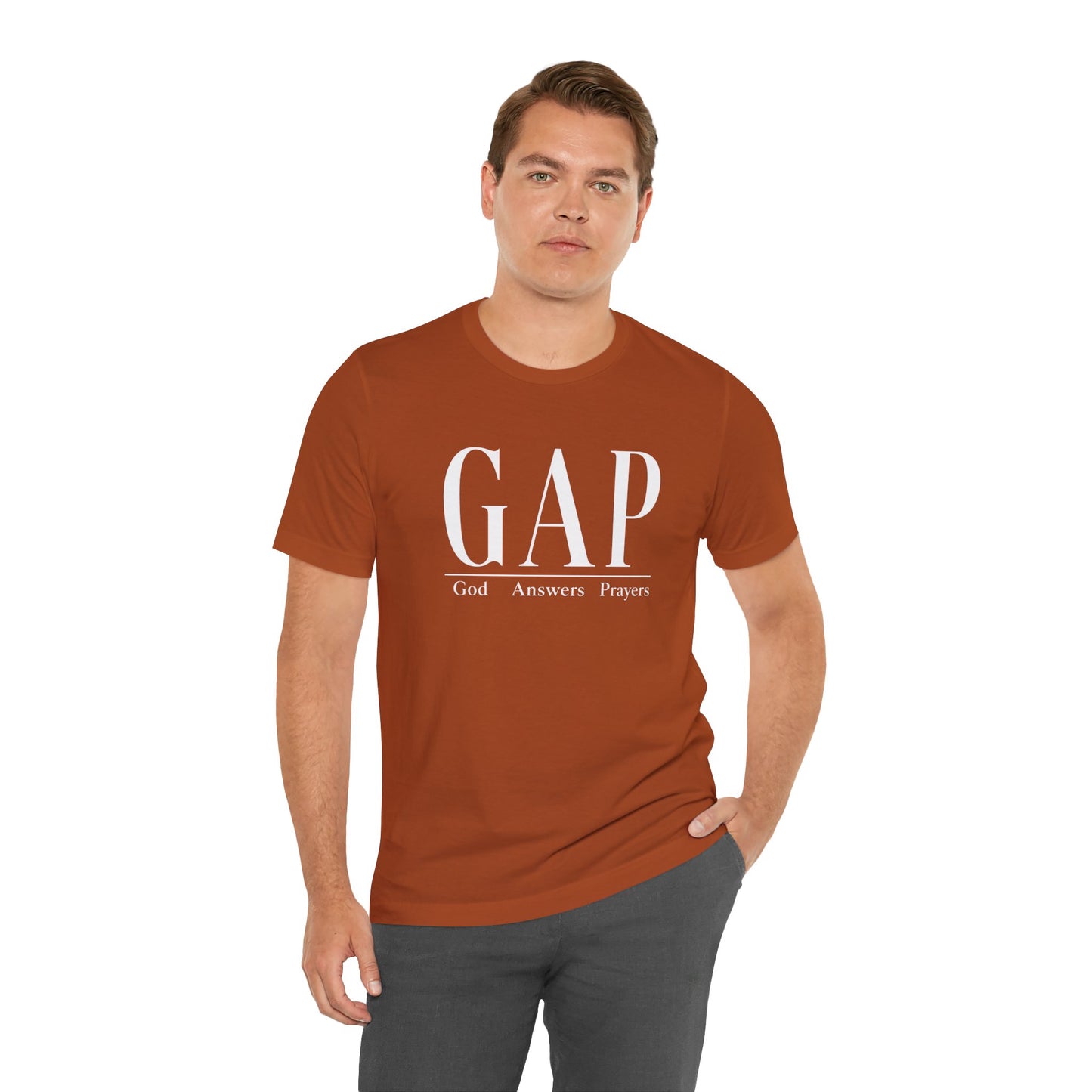 GAP "God Answers Prayers" Christian Short Sleeve Shirt