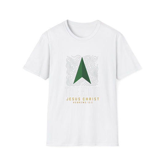 True North Jesus Christ T-Shirt - Hebrews 12:2 | Bible Compass - Bible Compass