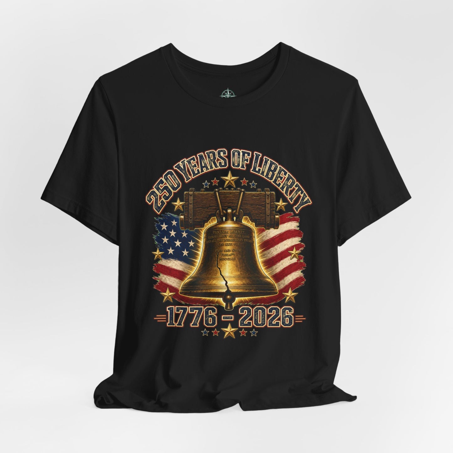 Liberty Bell 250 Years Tee – 1776–2026 Patriotic American Flag T-Shirt