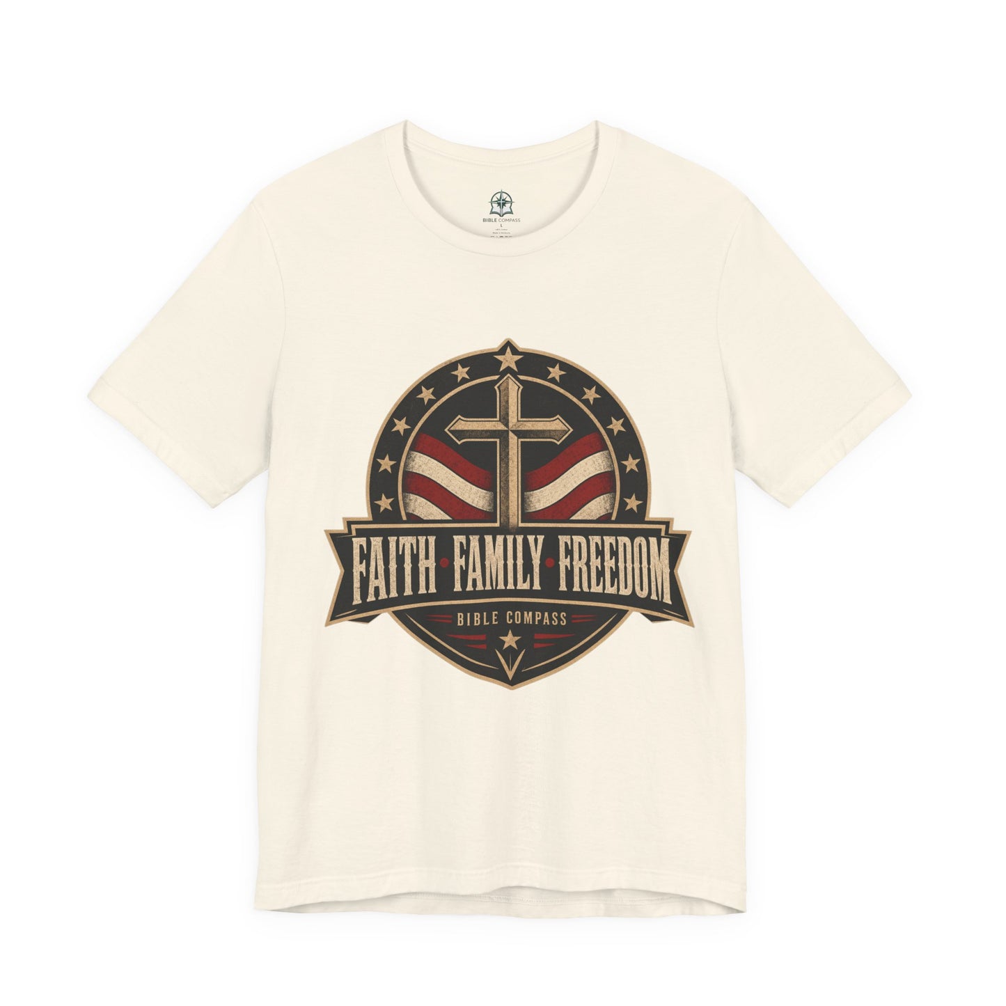 Faith Family Freedom - Patriotic Christian T-Shirt