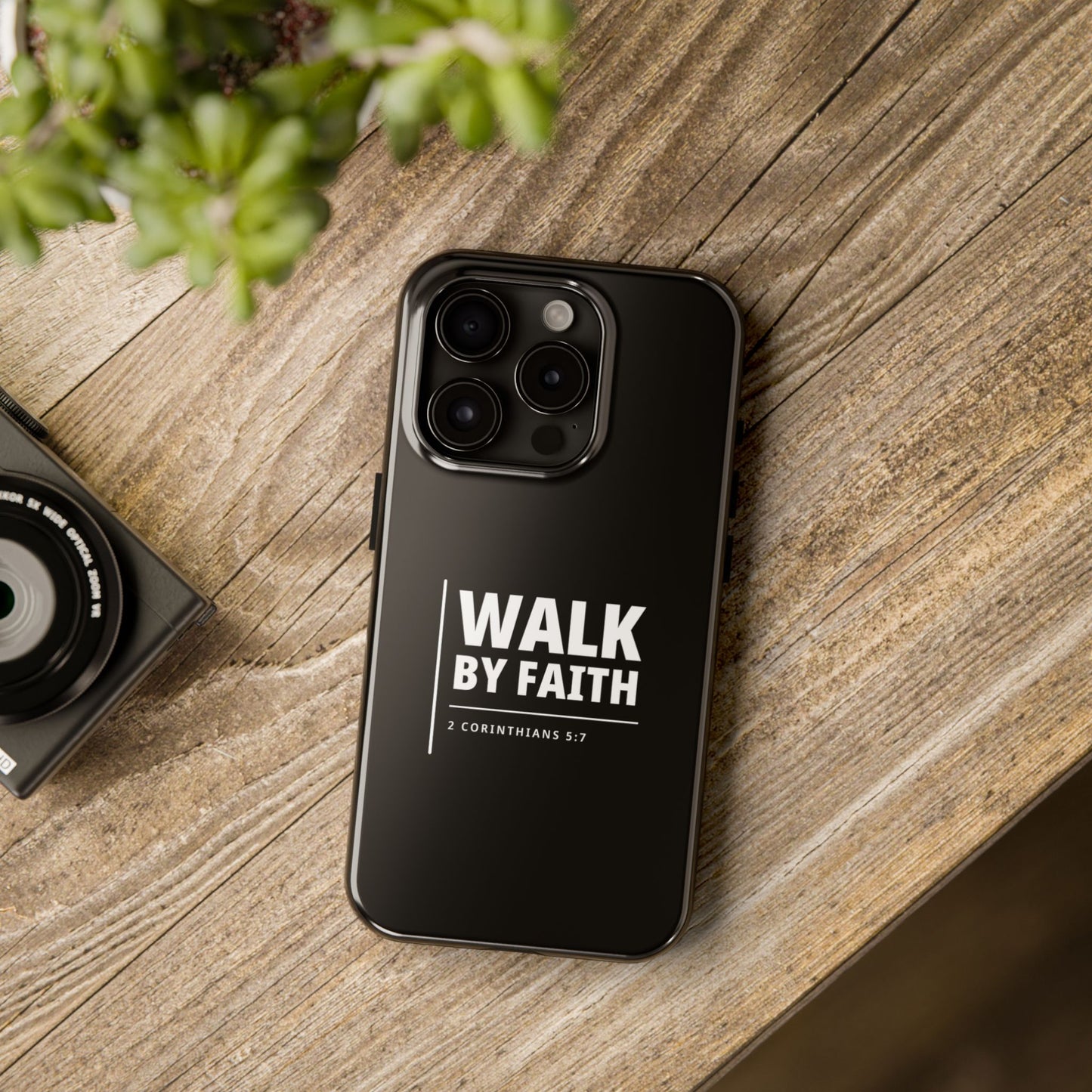 Walk by Faith Tough Phone Case — 2 Corinthians 5:7 Christian Phone Cover
