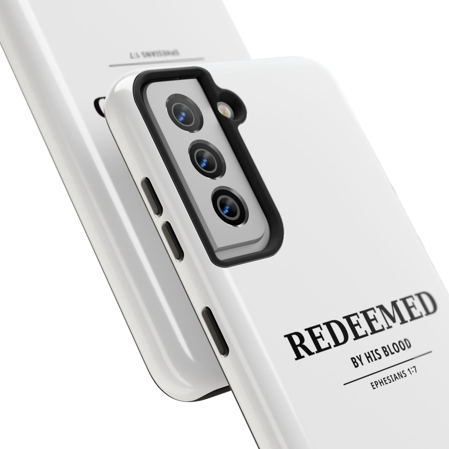 Redeemed Phone Case — "Redeemed by His Blood" Christian iPhone Case, Ephesians 1:7 Religious Tough Phone Cover