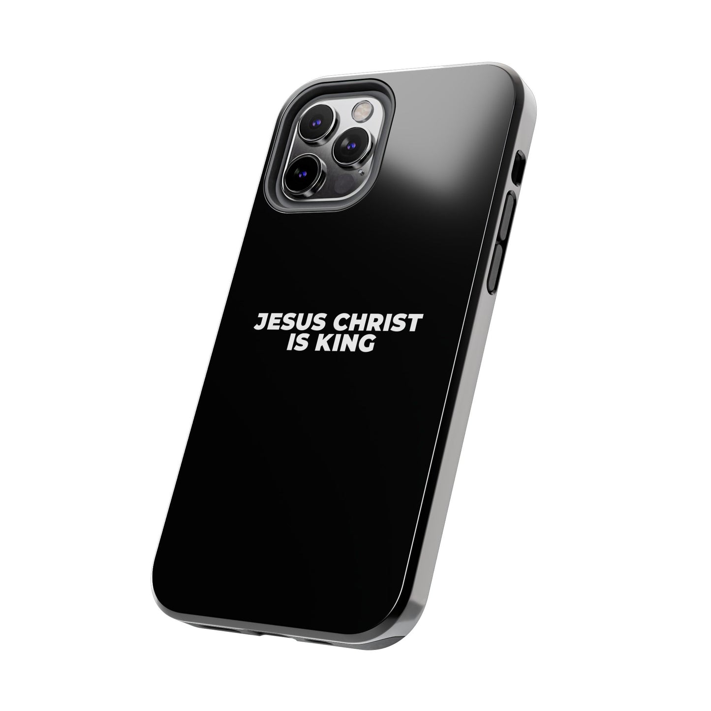 Jesus Christ Is King Tough Phone Case — Black Faith Protective Case
