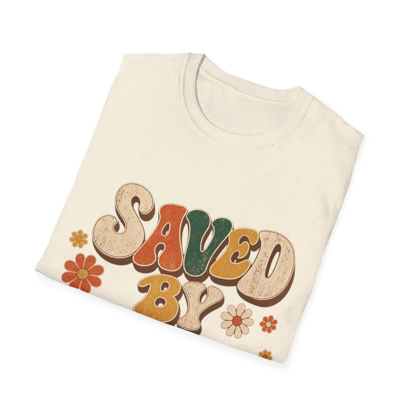 Saved By Grace Retro T-Shirt - Ephesians 2:8 | Bible Compass