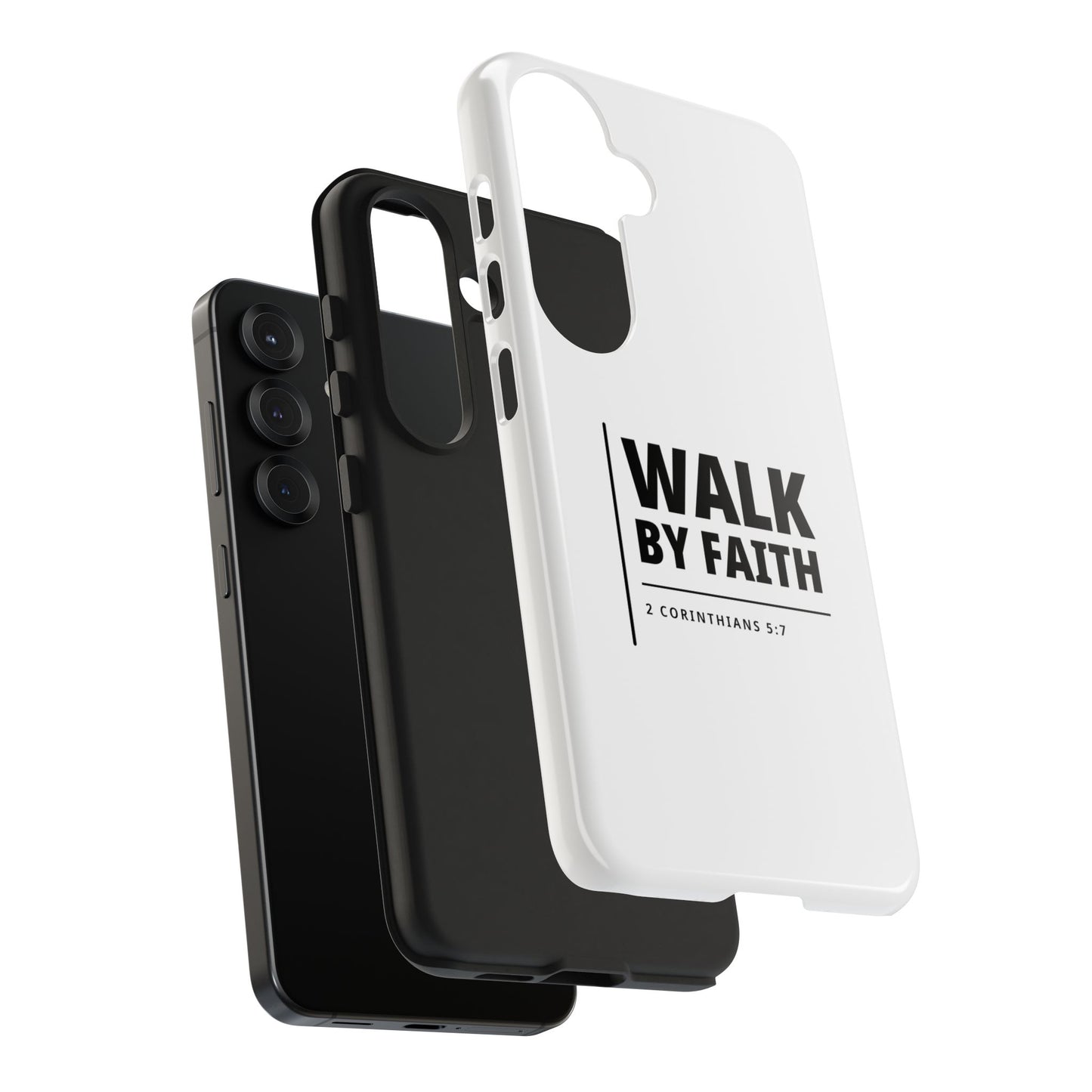 Walk by Faith Tough Phone Case — 2 Corinthians 5:7 Christian Phone Cover