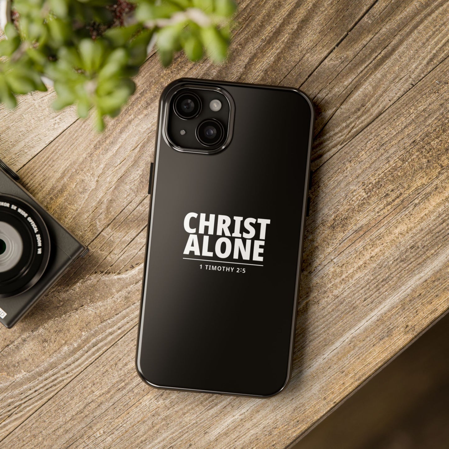 Tough Phone Case — “Christ Alone” Scripture iPhone Case (1 Timothy 2:5)