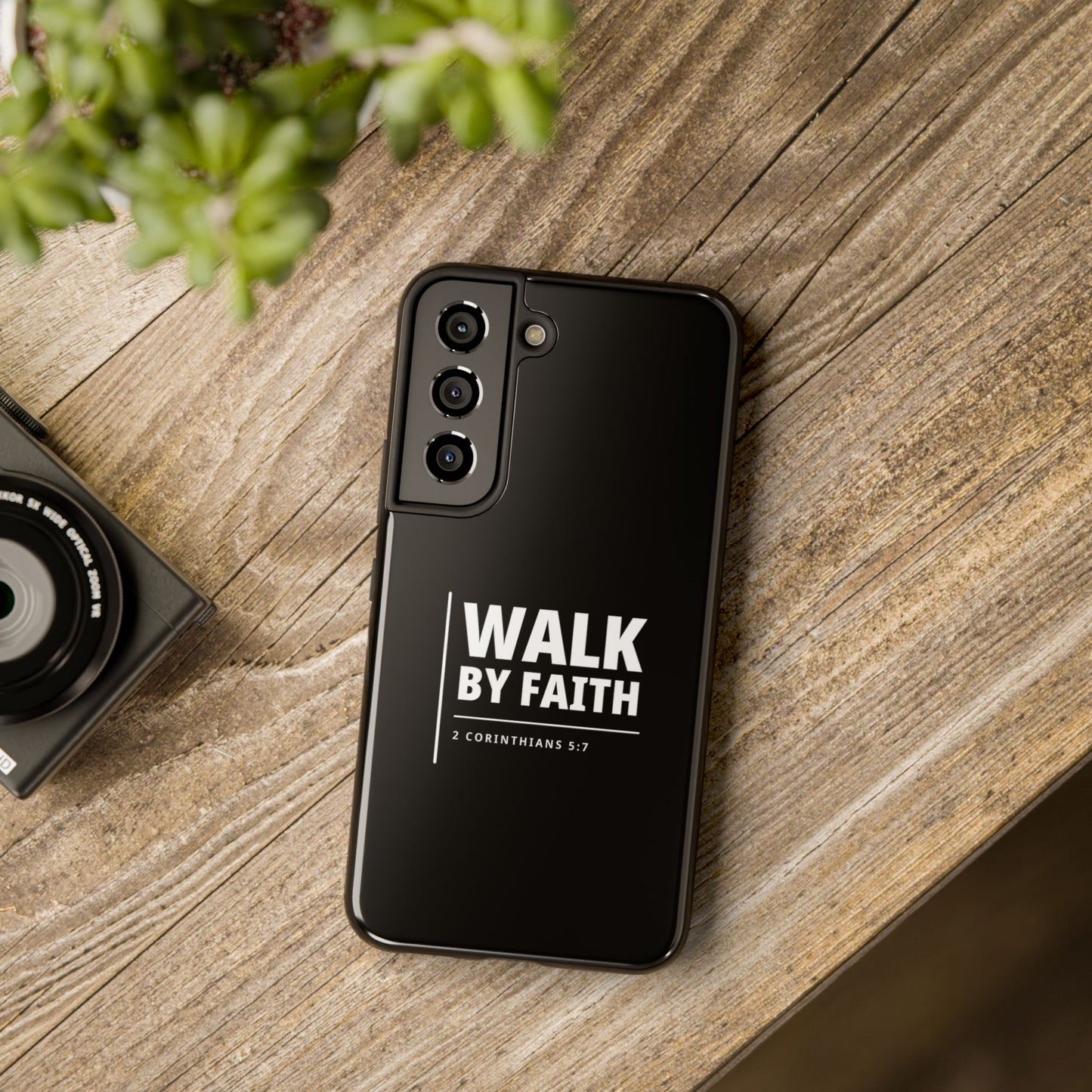 Walk by Faith Tough Phone Case — 2 Corinthians 5:7 Christian Phone Cover