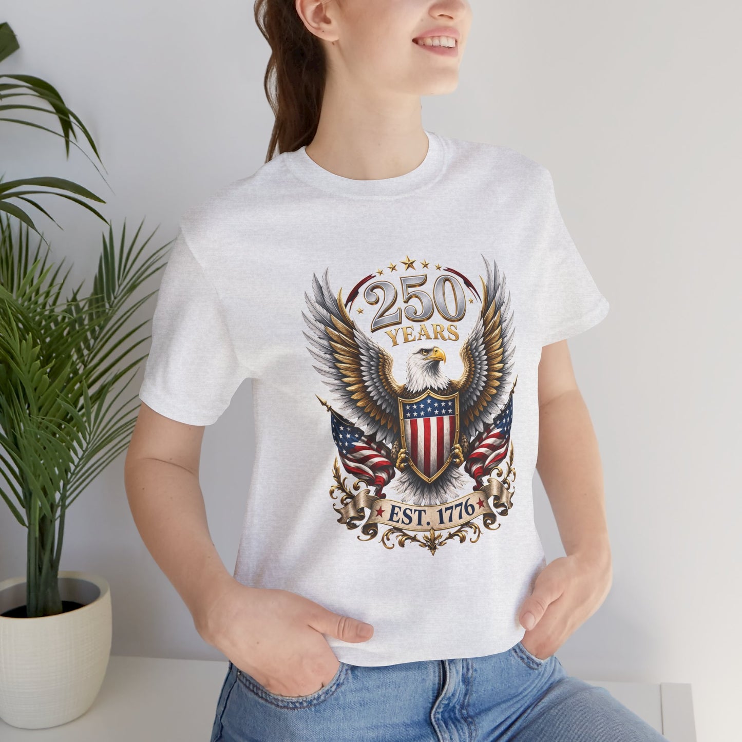 250 Years American Bald Eagle Shield T-Shirt