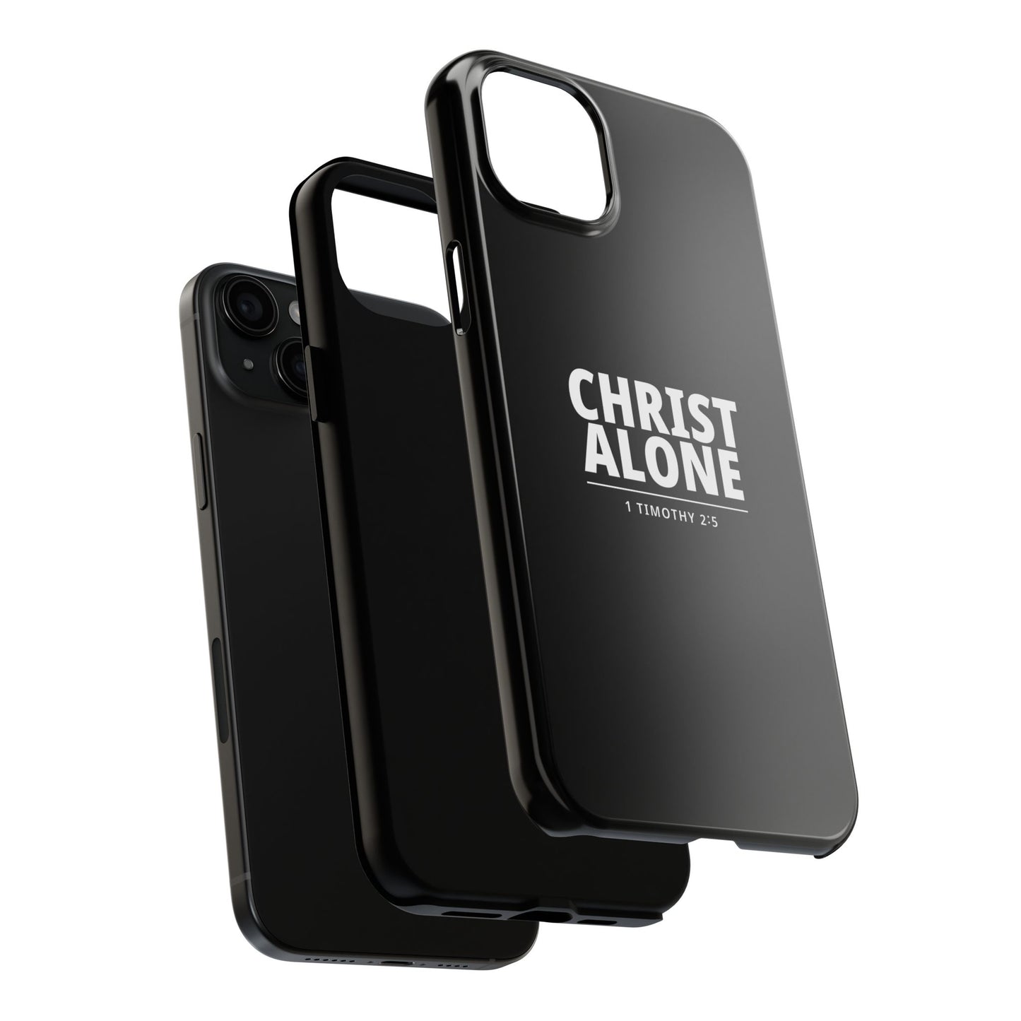 Tough Phone Case — “Christ Alone” Scripture iPhone Case (1 Timothy 2:5)