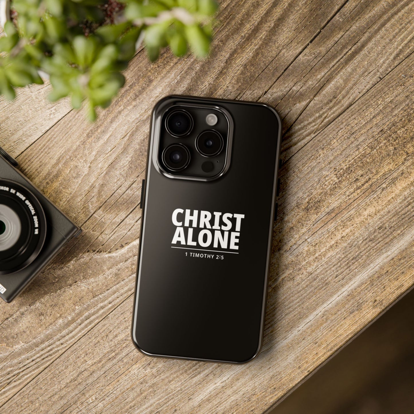Tough Phone Case — “Christ Alone” Scripture iPhone Case (1 Timothy 2:5)