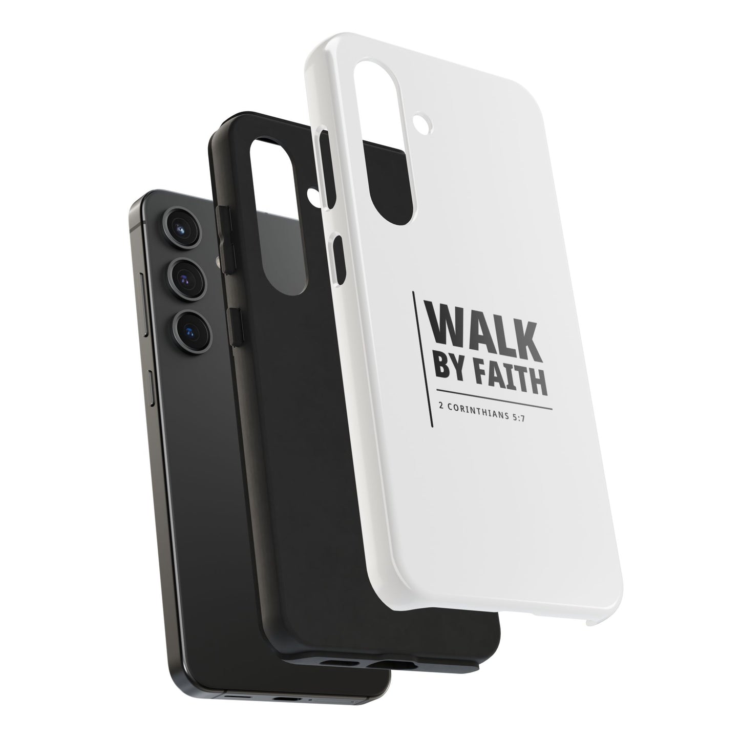 Walk by Faith Tough Phone Case — 2 Corinthians 5:7 Christian Phone Cover