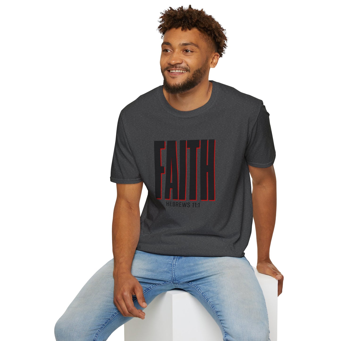 FAITH Bold Typography T-Shirt - Hebrews 11:1 | Bible Compass