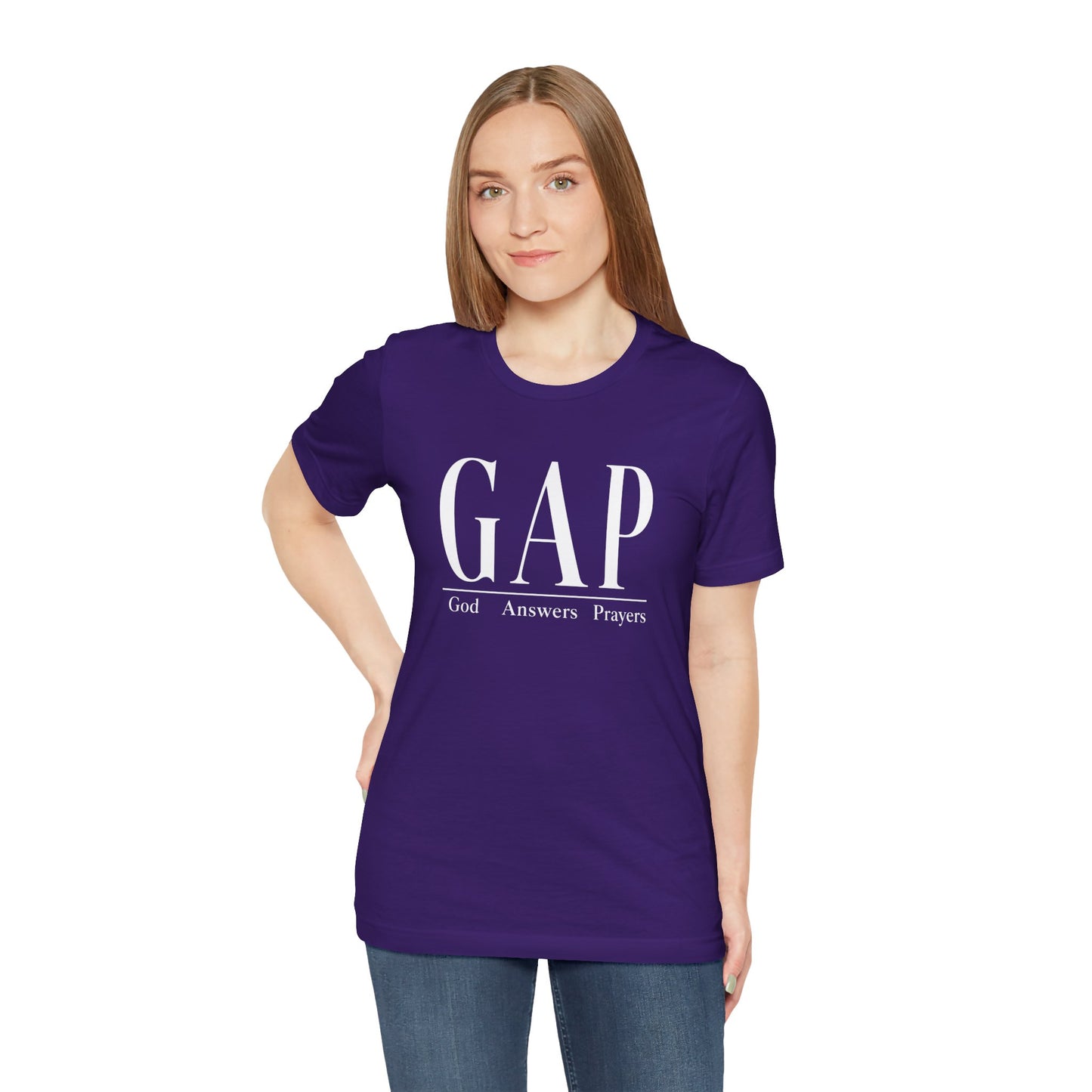 GAP "God Answers Prayers" Christian Short Sleeve Shirt