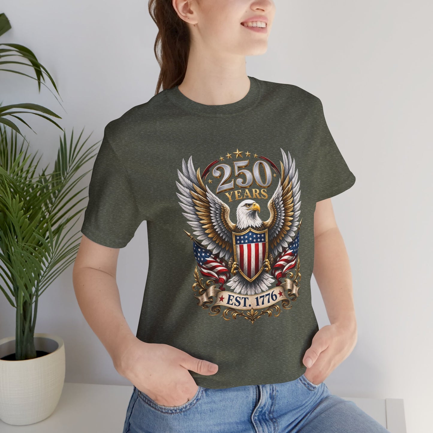 250 Years American Bald Eagle Shield T-Shirt