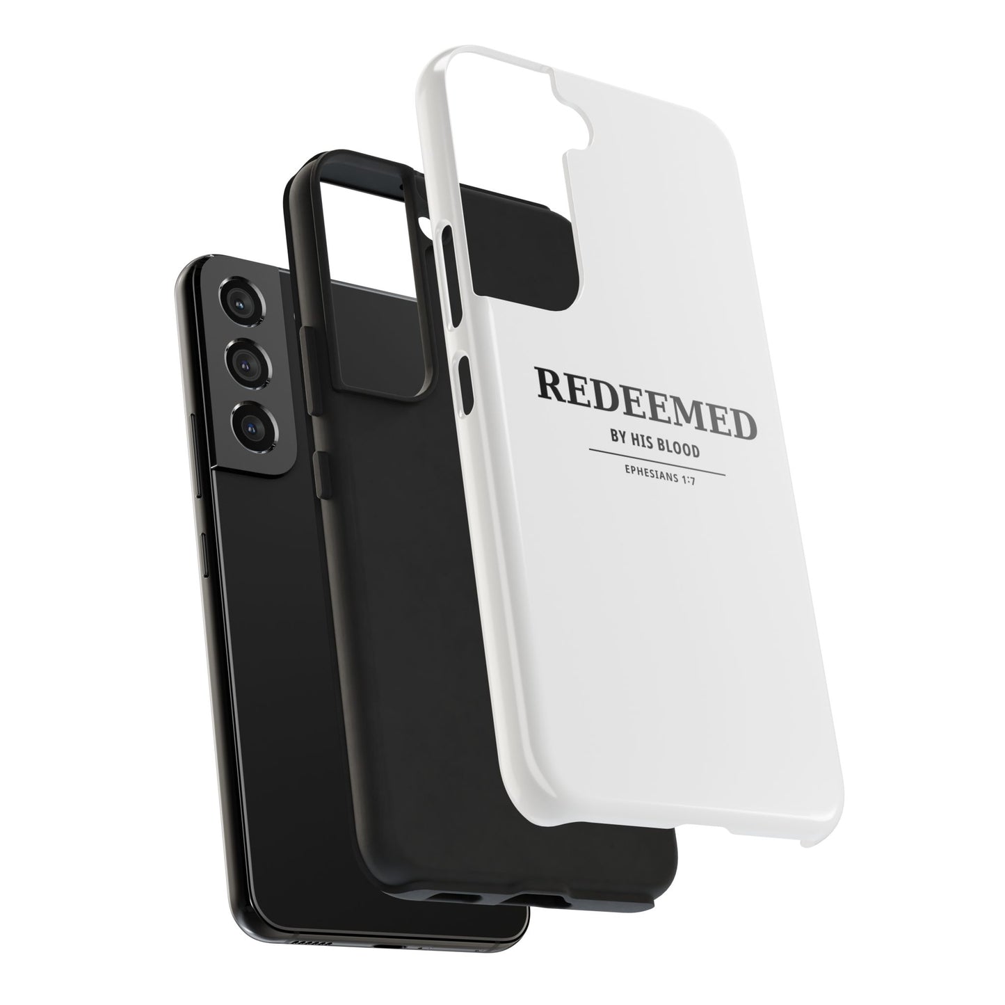 Redeemed Phone Case — "Redeemed by His Blood" Christian iPhone Case, Ephesians 1:7 Religious Tough Phone Cover