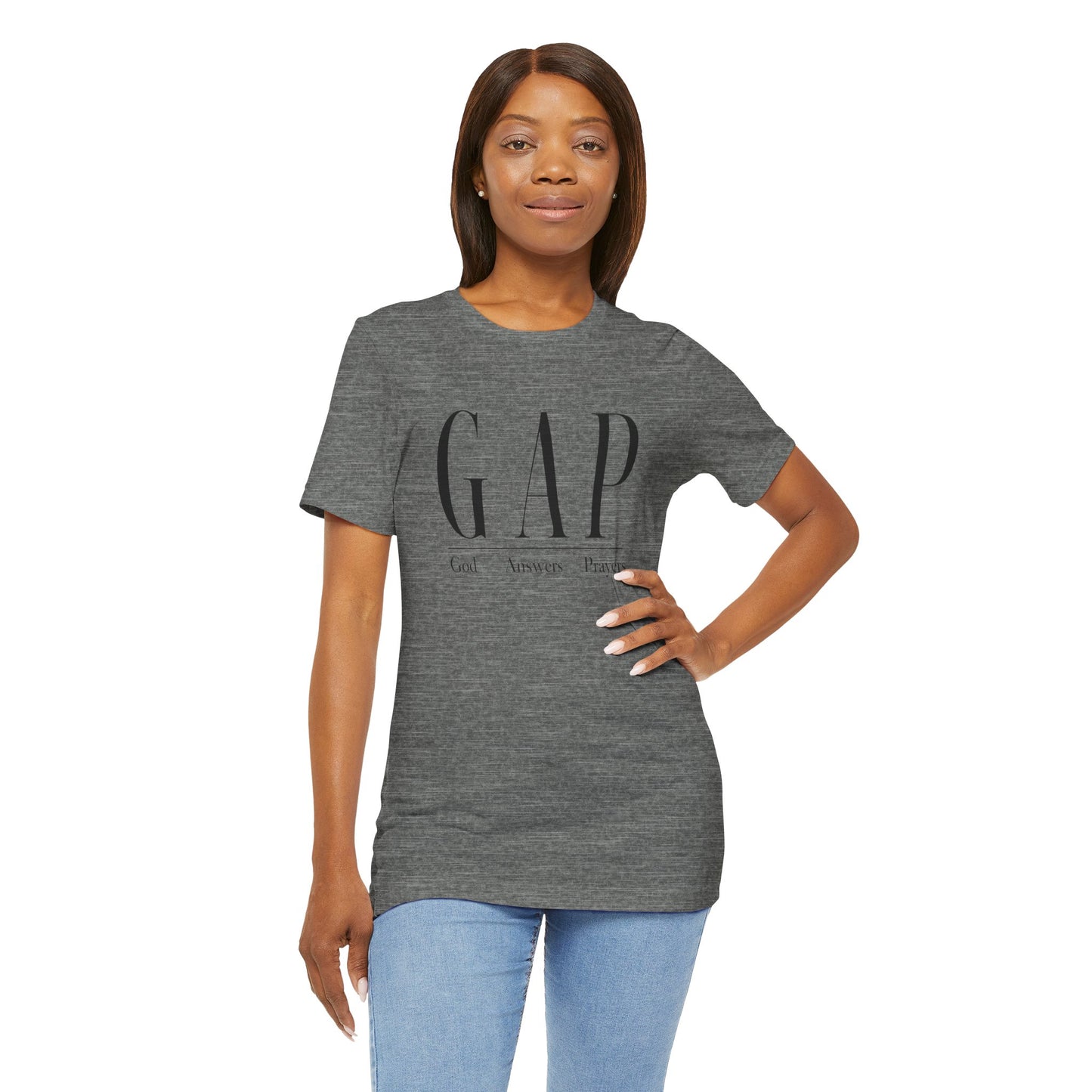 GAP "God Answers Prayers" Christian Short Sleeve Shirt