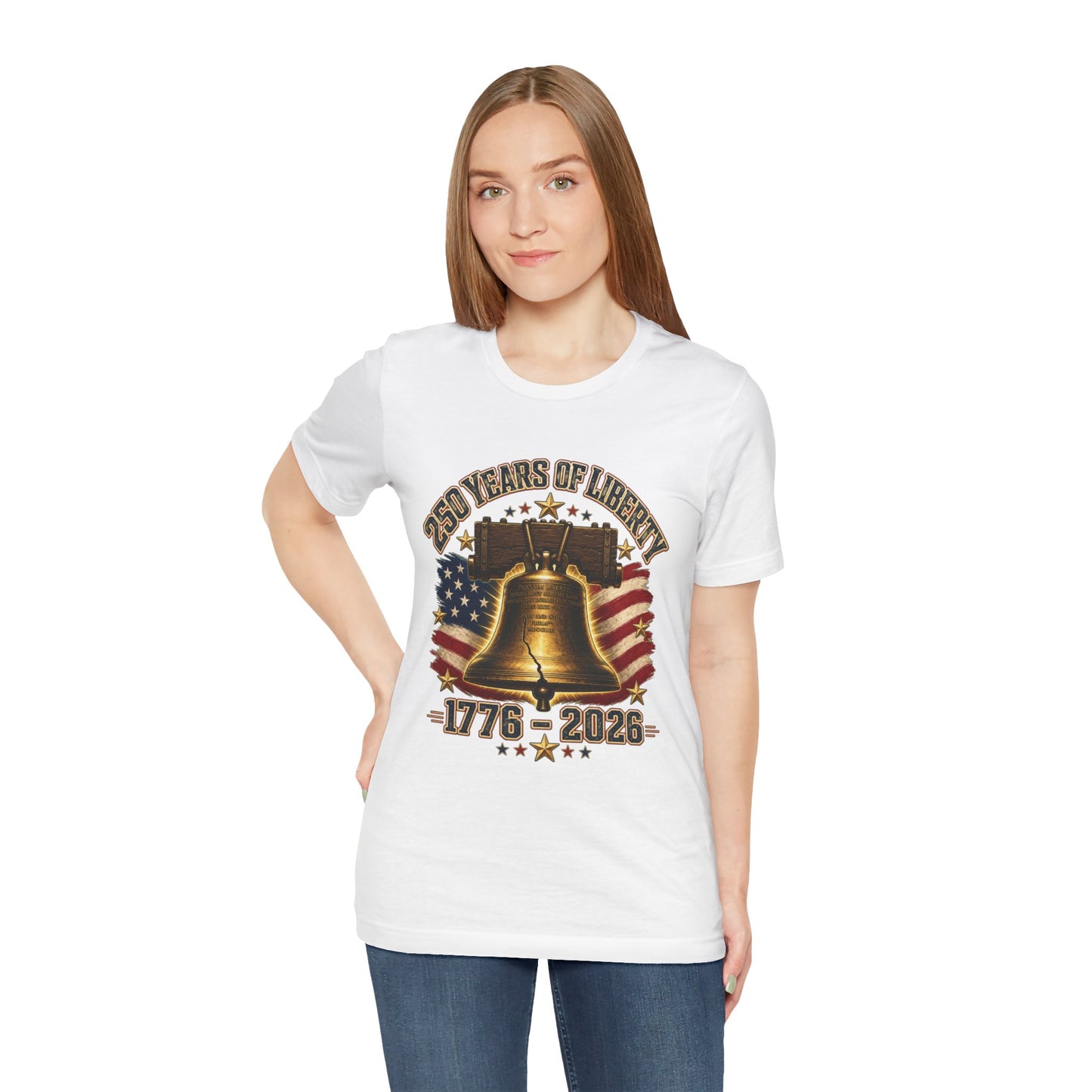 Liberty Bell 250 Years Tee – 1776–2026 Patriotic American Flag T-Shirt