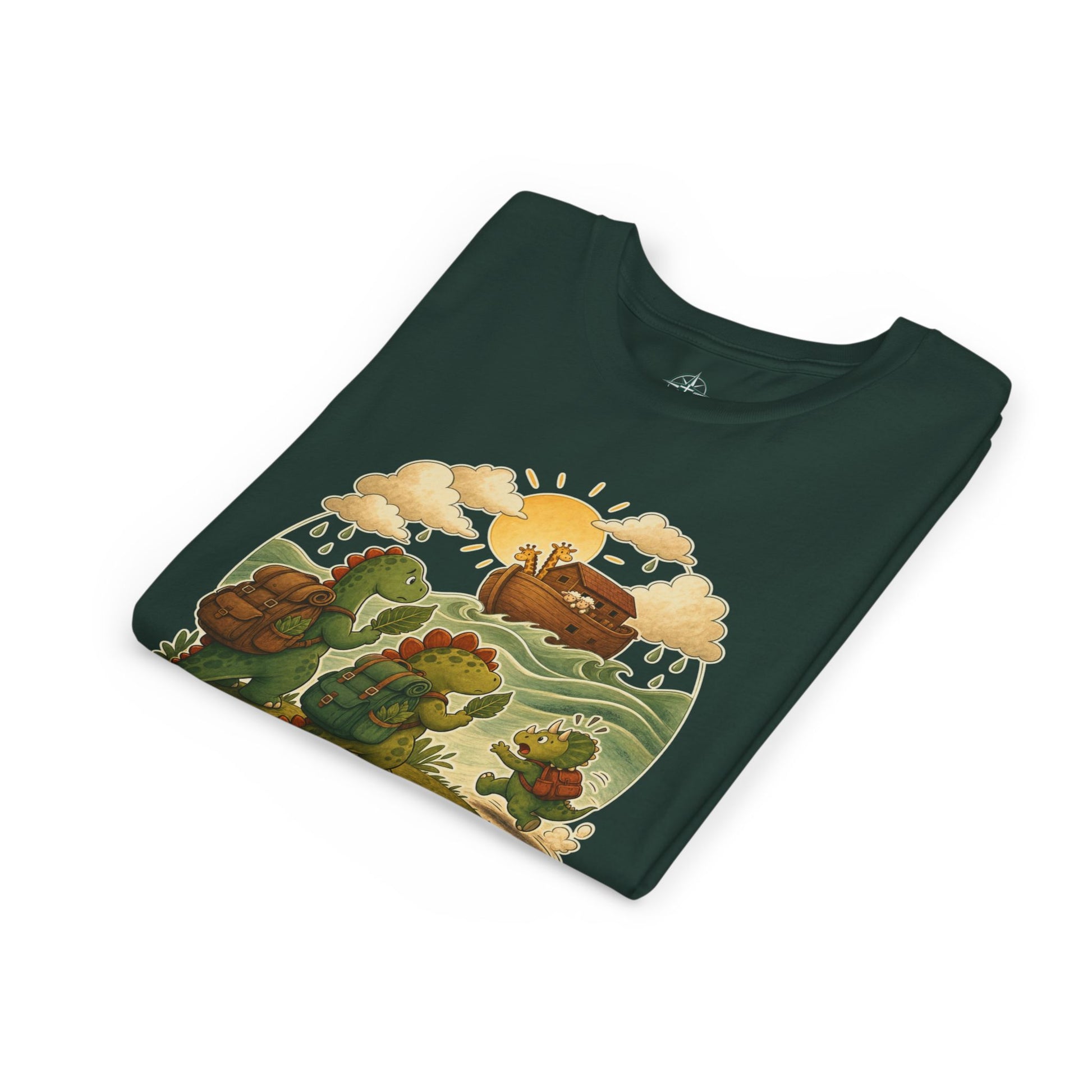 Kids Dinosaur Noah's Ark Christian T-Shirt - Bible Compass