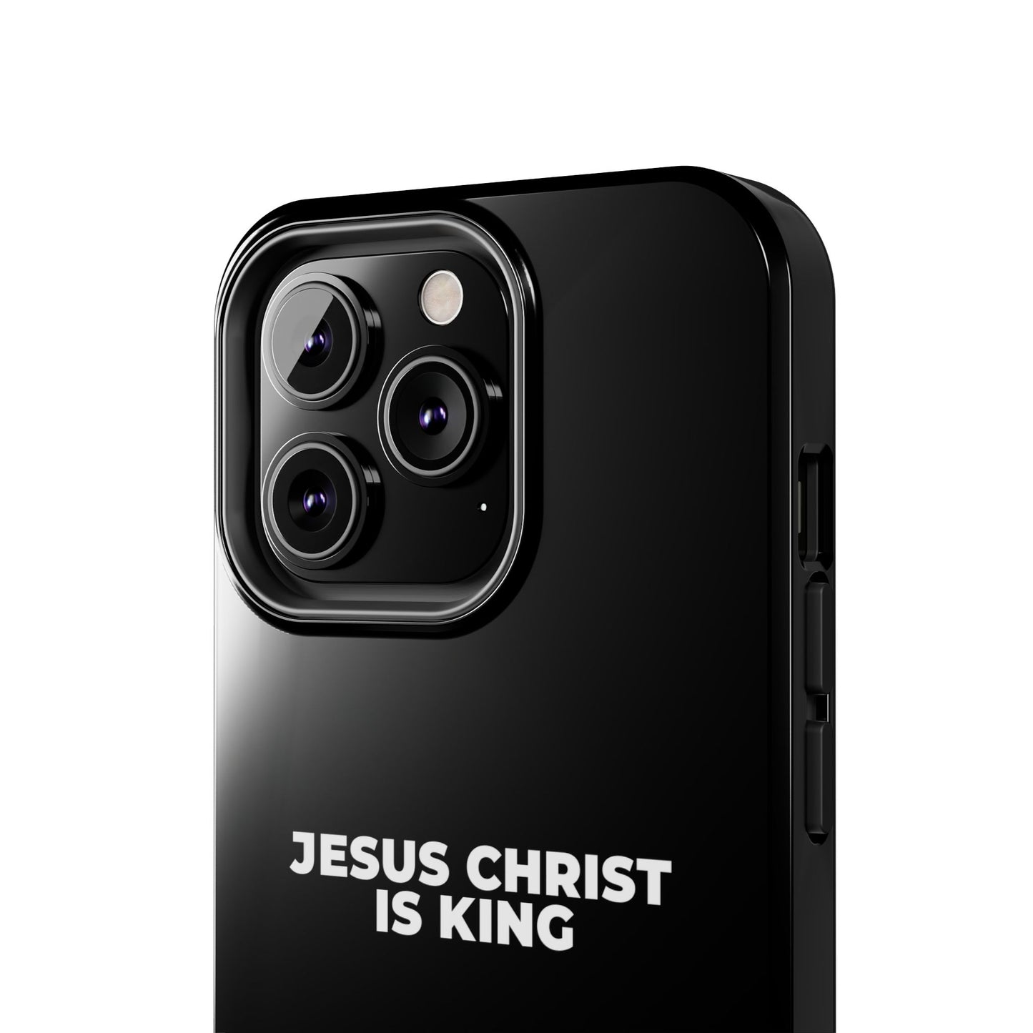 Jesus Christ Is King Tough Phone Case — Black Faith Protective Case
