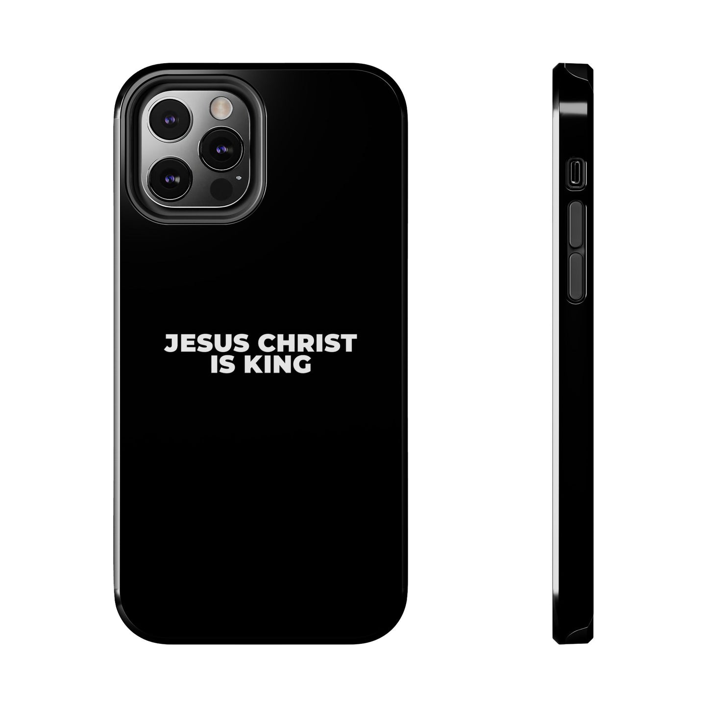 Jesus Christ Is King Tough Phone Case — Black Faith Protective Case