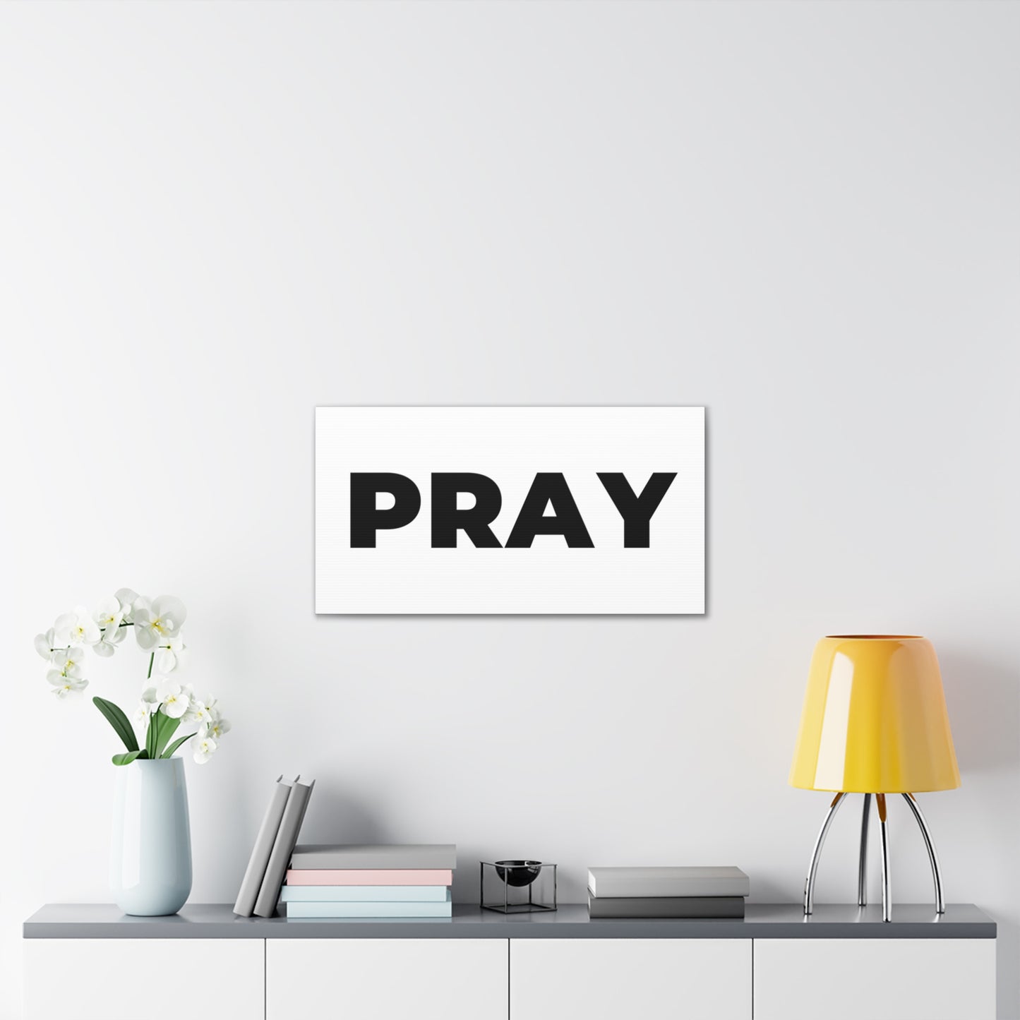 PRAY Minimalist Canvas Wall Art — Inspirational Religious Home Decor