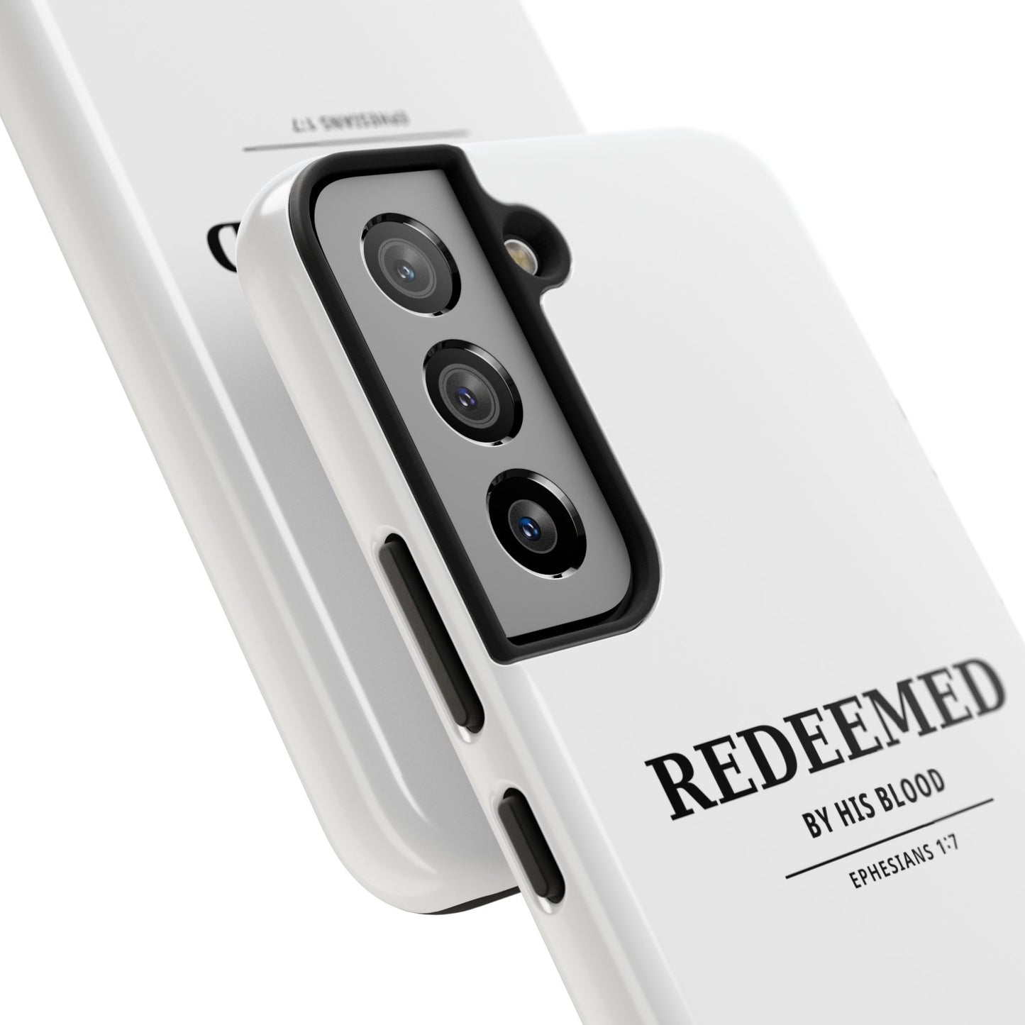 Redeemed Phone Case — "Redeemed by His Blood" Christian iPhone Case, Ephesians 1:7 Religious Tough Phone Cover