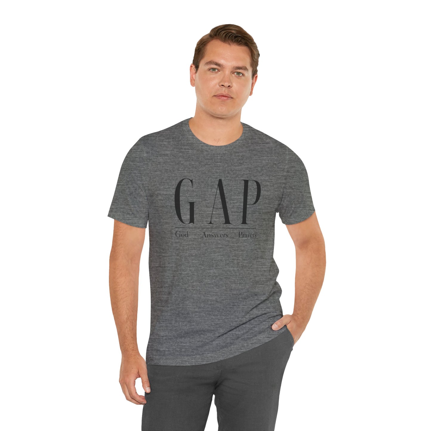 GAP "God Answers Prayers" Christian Short Sleeve Shirt