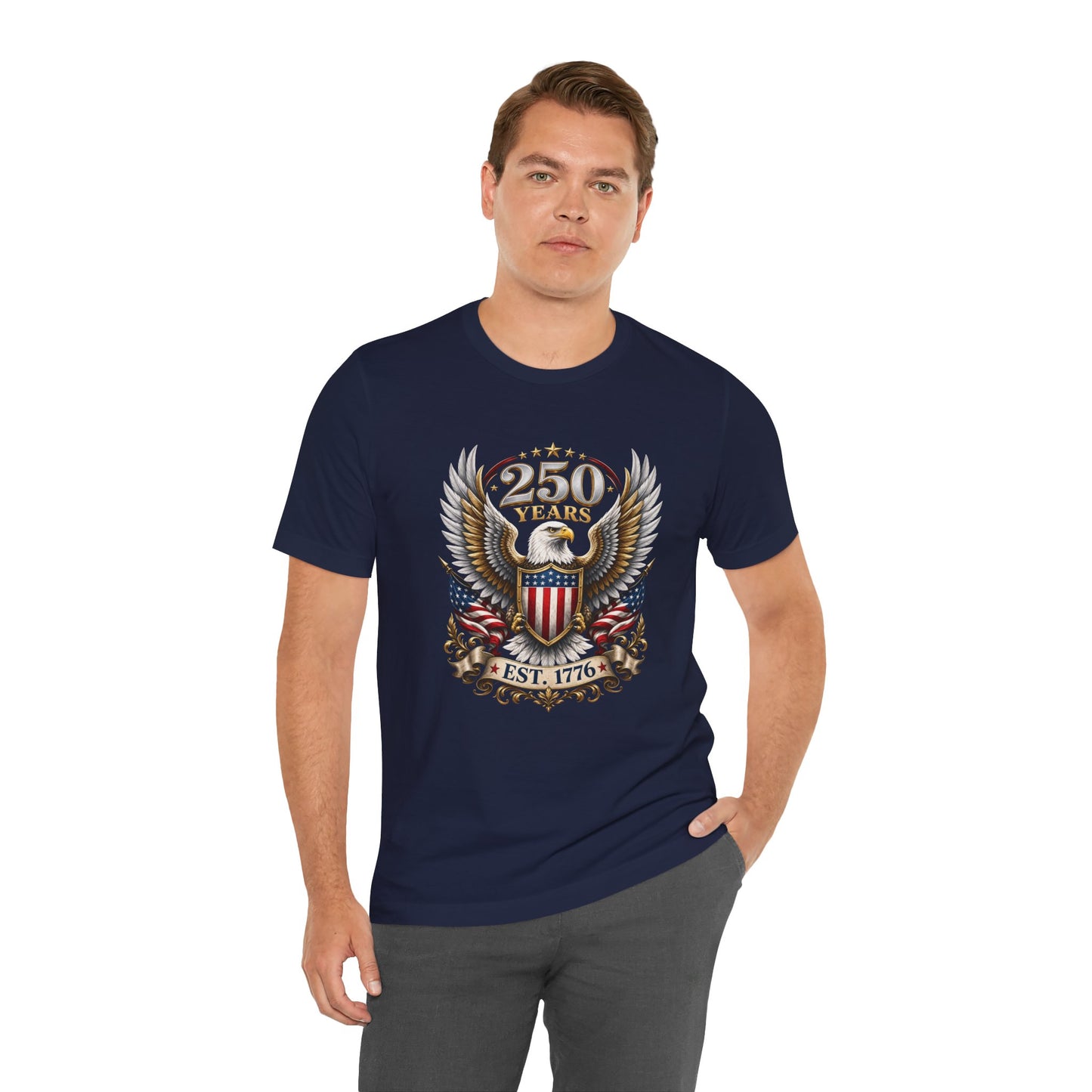 250 Years American Bald Eagle Shield T-Shirt