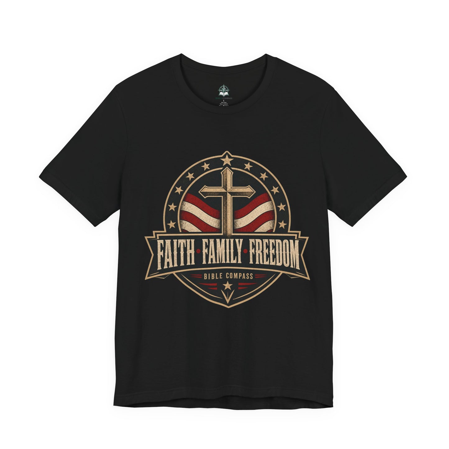 Faith Family Freedom - Patriotic Christian T-Shirt