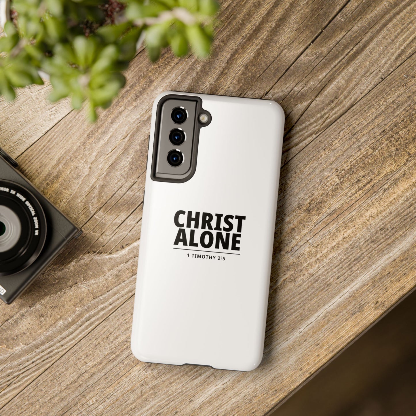 Tough Phone Case — “Christ Alone” Scripture iPhone Case (1 Timothy 2:5)
