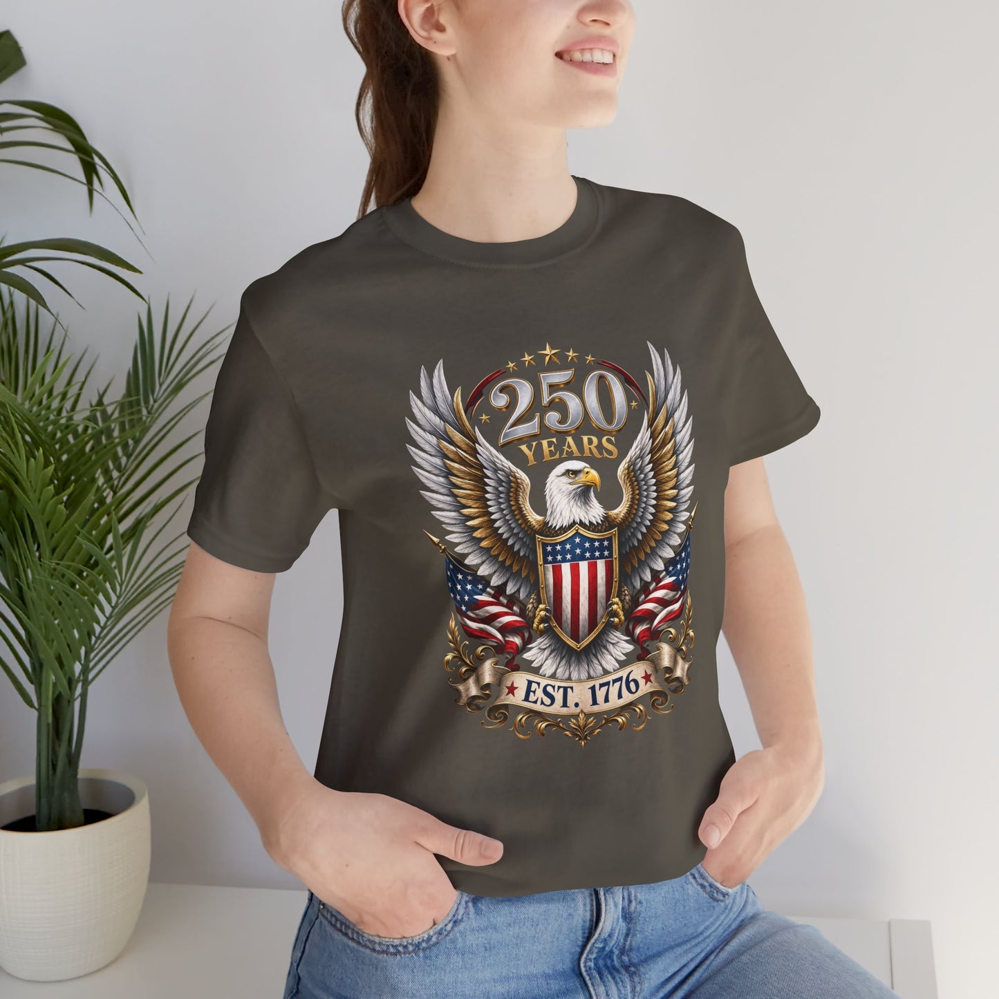 250 Years American Bald Eagle Shield T-Shirt