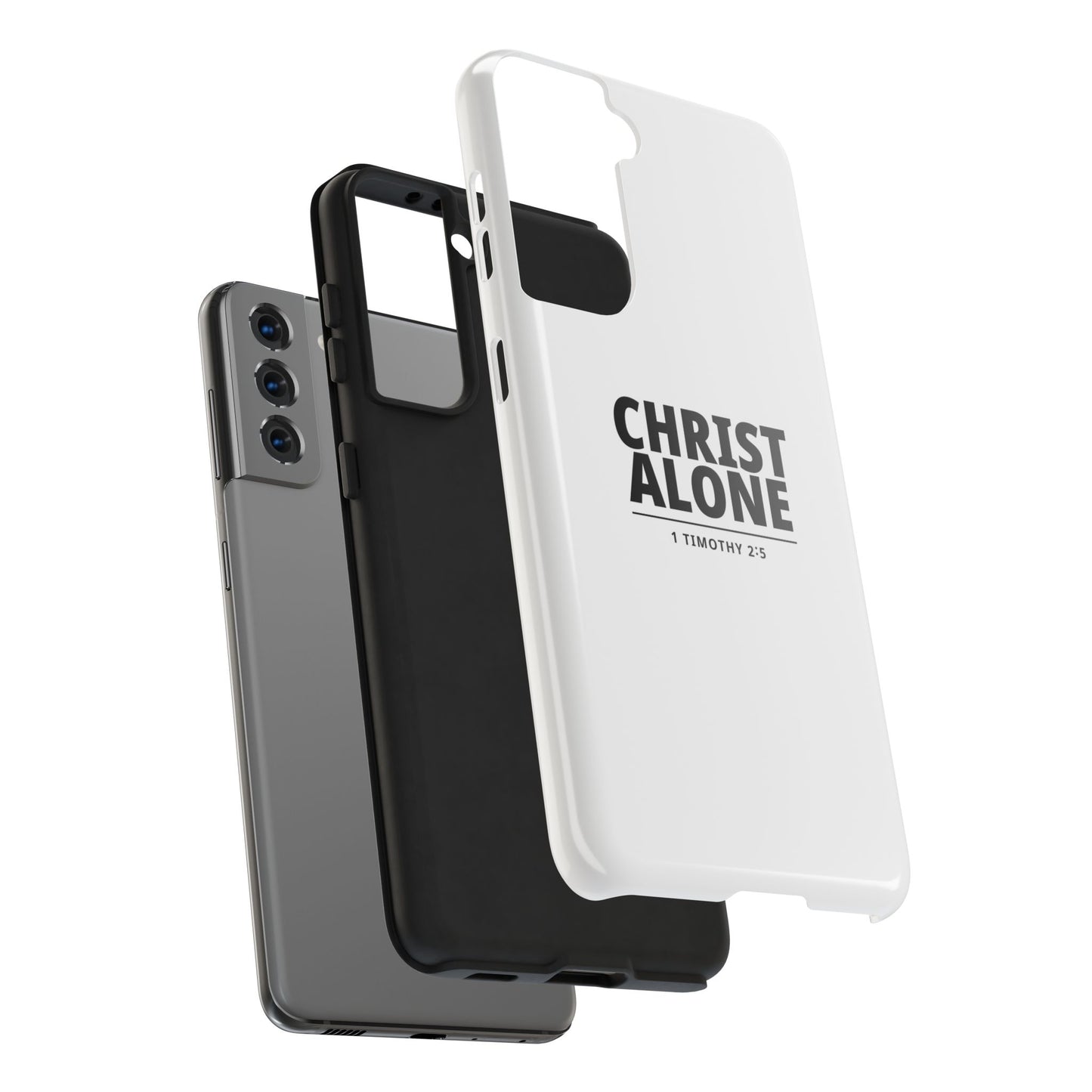Tough Phone Case — “Christ Alone” Scripture iPhone Case (1 Timothy 2:5)