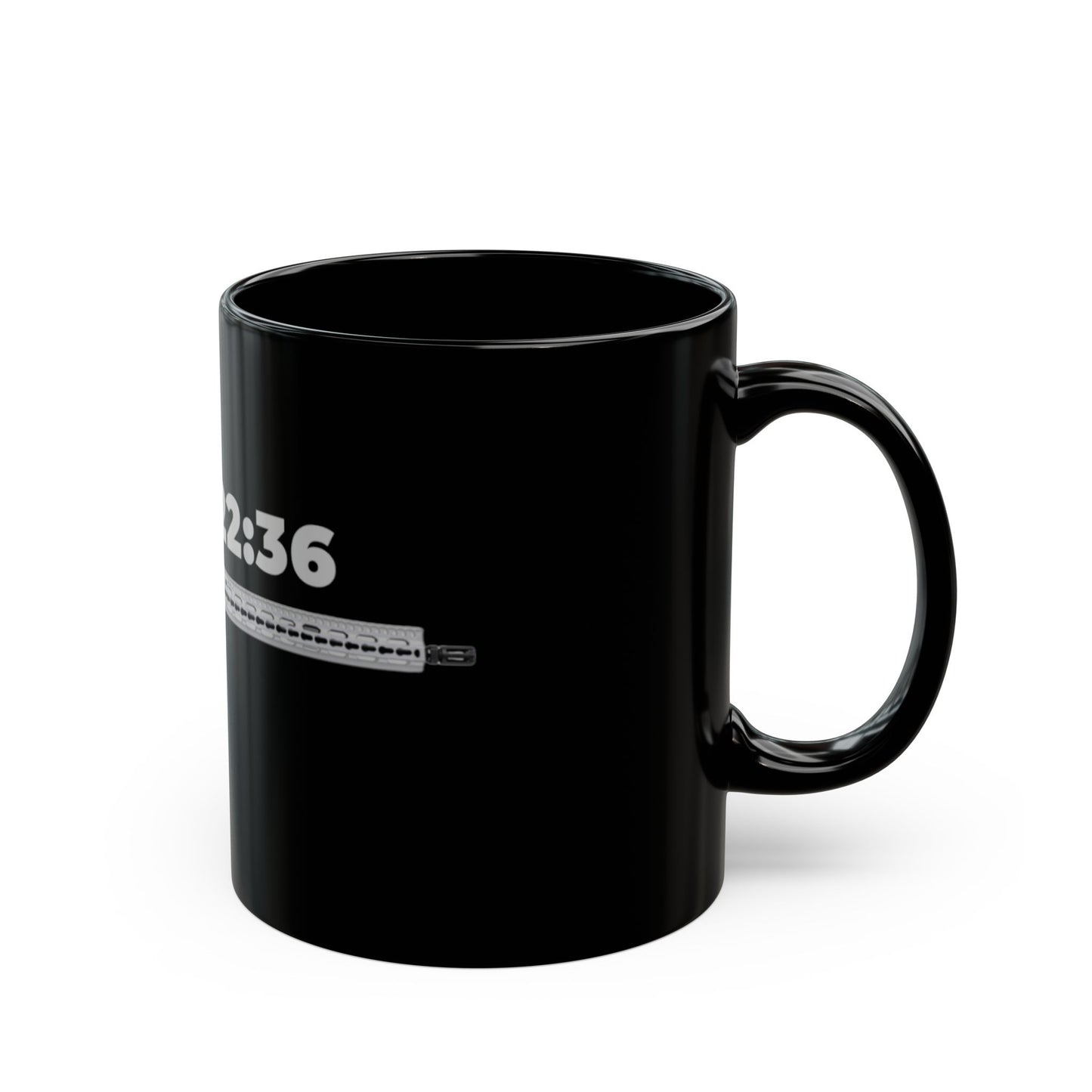 Luke 22:36 Rifle Graphic Mug — Christian Faith & Defense Black Coffee Cup