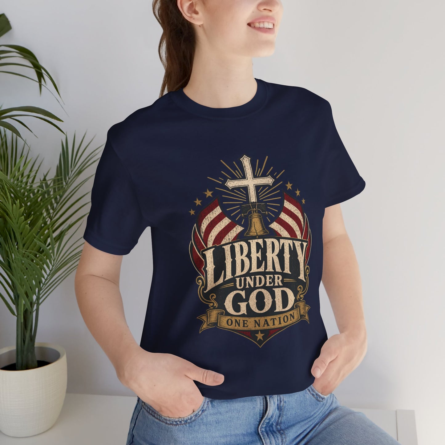 Liberty Under God T-Shirt — Patriotic Christian Tee