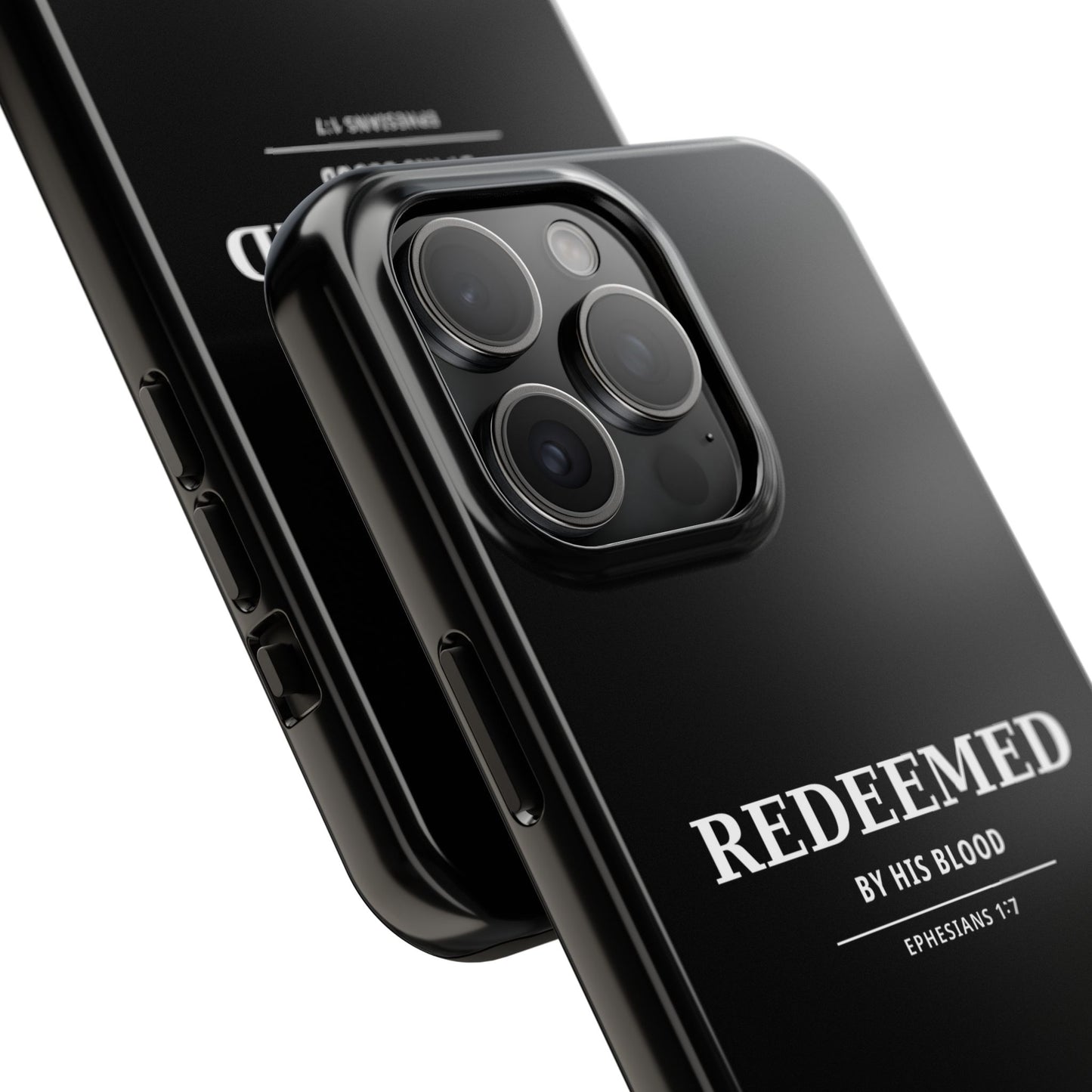 Redeemed Phone Case — "Redeemed by His Blood" Christian iPhone Case, Ephesians 1:7 Religious Tough Phone Cover
