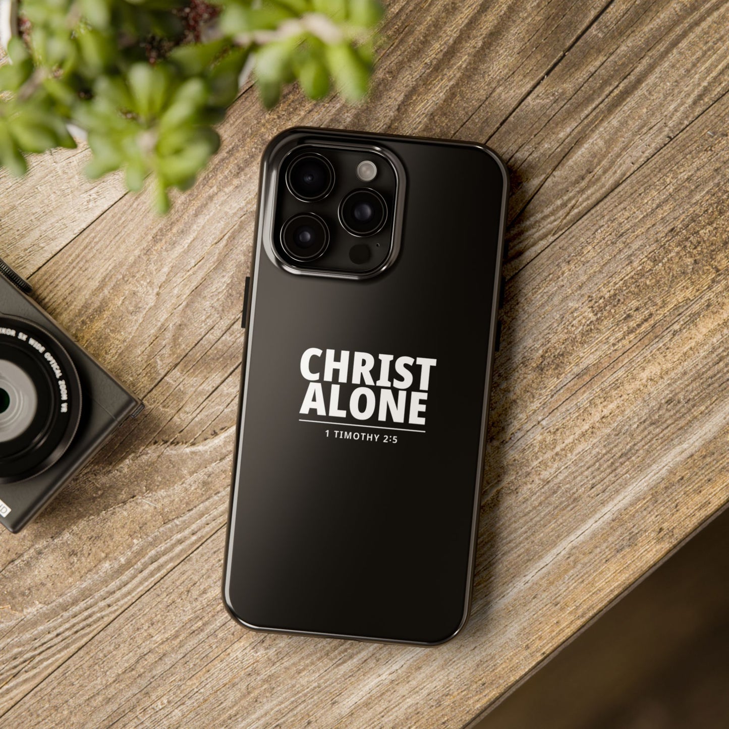 Tough Phone Case — “Christ Alone” Scripture iPhone Case (1 Timothy 2:5)