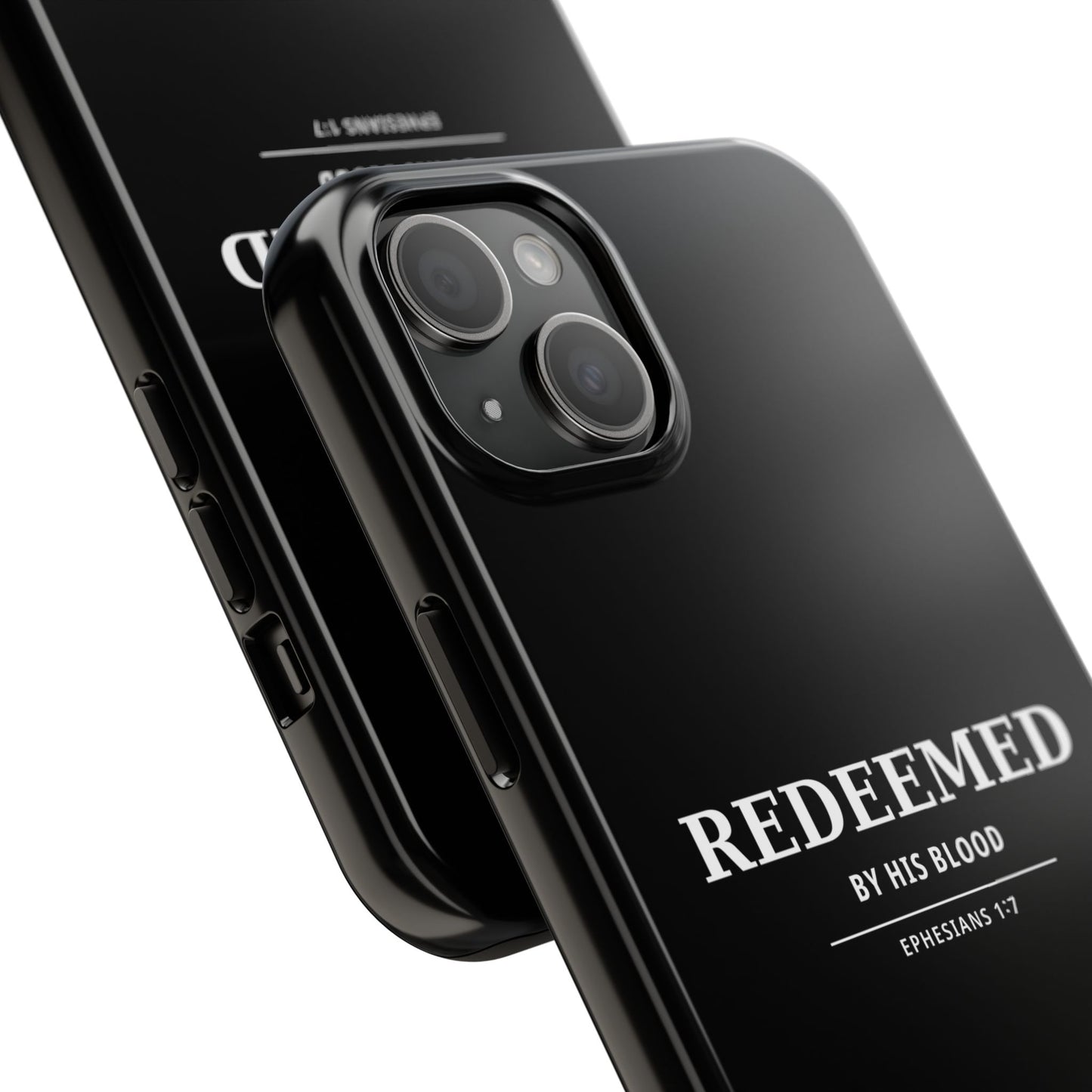 Redeemed Phone Case — "Redeemed by His Blood" Christian iPhone Case, Ephesians 1:7 Religious Tough Phone Cover