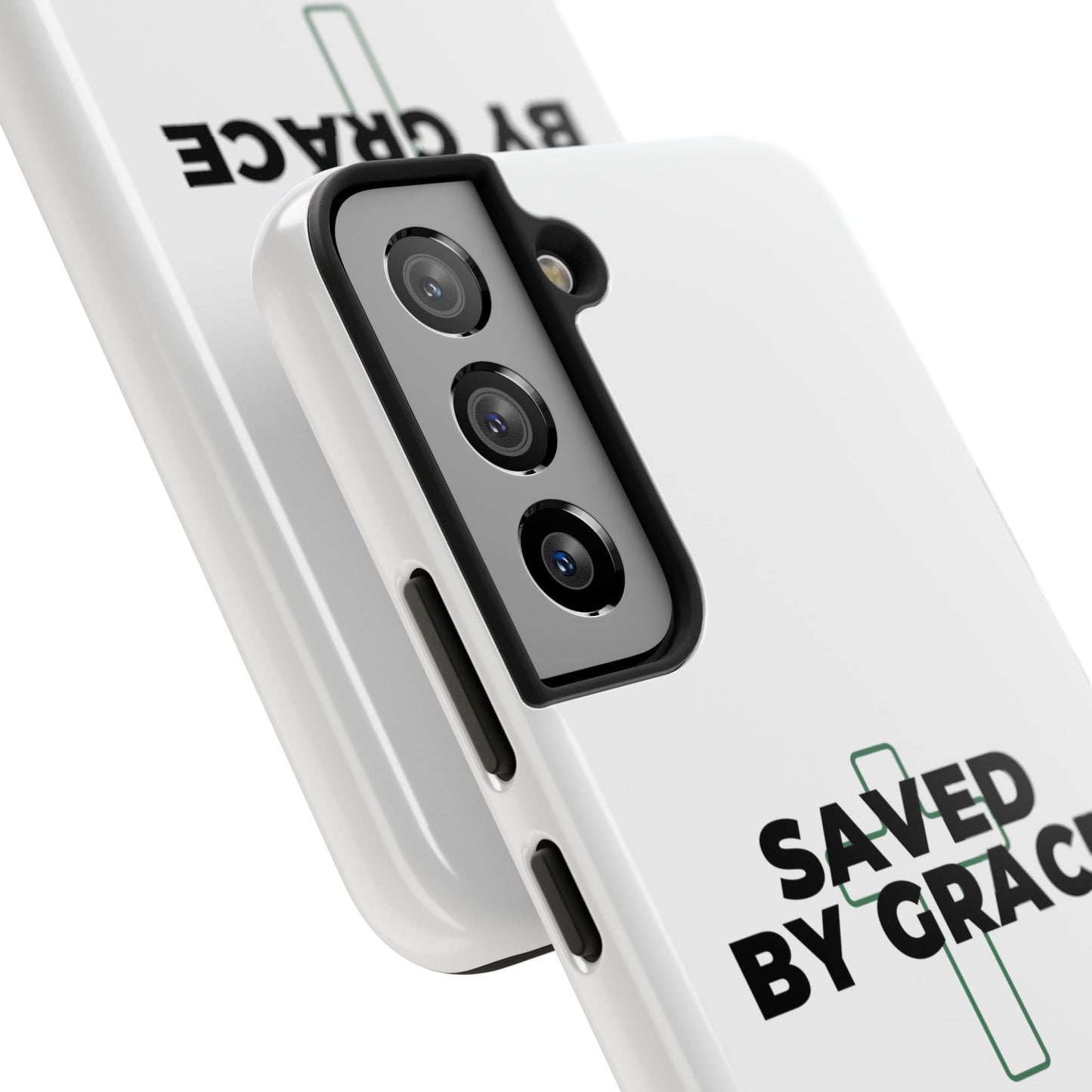 Saved By Grace Tough Phone Case — Christian Cross Protective Phone Cover