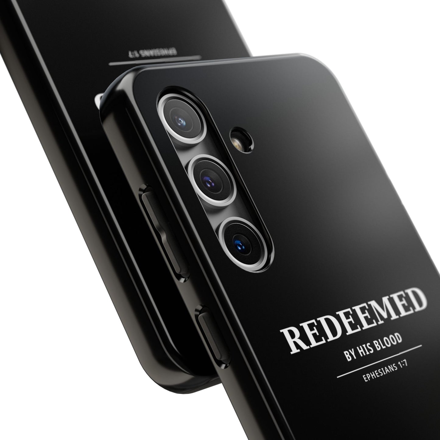 Redeemed Phone Case — "Redeemed by His Blood" Christian iPhone Case, Ephesians 1:7 Religious Tough Phone Cover