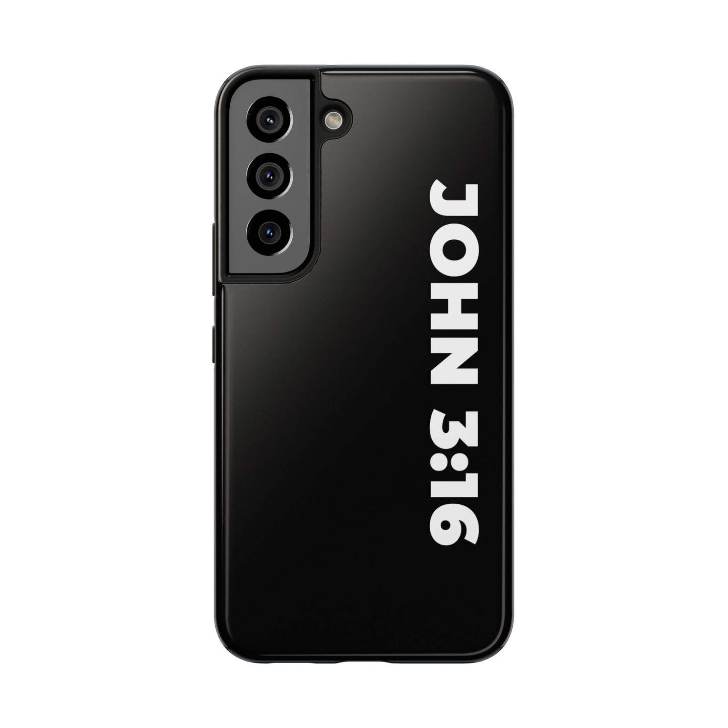 John 3:16 Tough Phone Case — Black Christian Scripture Phone Cover